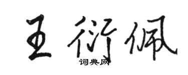 骆恒光王衍佩行书个性签名怎么写
