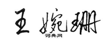 骆恒光王婉珊行书个性签名怎么写