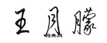 骆恒光王月朦行书个性签名怎么写