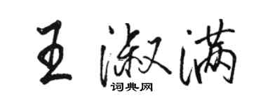 骆恒光王淑满行书个性签名怎么写