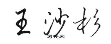 骆恒光王沙杉行书个性签名怎么写