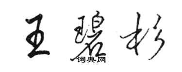 骆恒光王碧杉行书个性签名怎么写