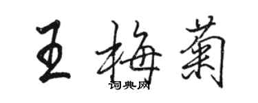 骆恒光王梅菊行书个性签名怎么写
