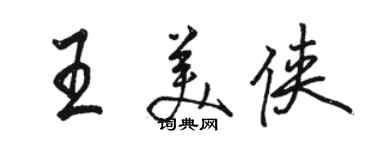 骆恒光王美侠行书个性签名怎么写