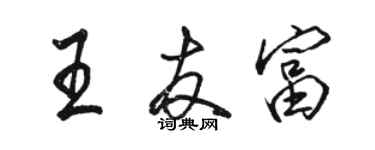骆恒光王友富行书个性签名怎么写