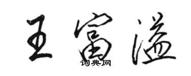 骆恒光王富溢行书个性签名怎么写