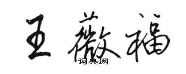 骆恒光王薇福行书个性签名怎么写