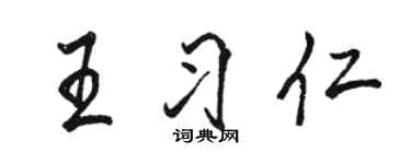 骆恒光王习仁行书个性签名怎么写