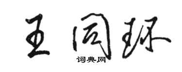 骆恒光王同环行书个性签名怎么写