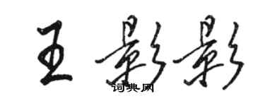 骆恒光王影影行书个性签名怎么写