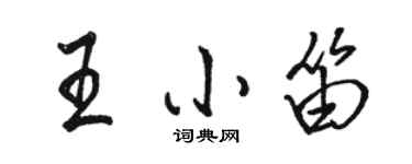 骆恒光王小笛行书个性签名怎么写