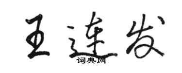 骆恒光王连发行书个性签名怎么写