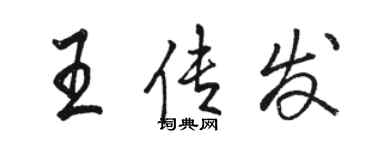 骆恒光王传发行书个性签名怎么写
