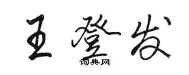 骆恒光王登发行书个性签名怎么写