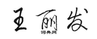 骆恒光王丽发行书个性签名怎么写