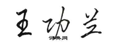 骆恒光王功兰行书个性签名怎么写