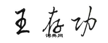 骆恒光王存功行书个性签名怎么写