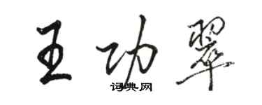 骆恒光王功翠行书个性签名怎么写