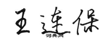 骆恒光王连保行书个性签名怎么写