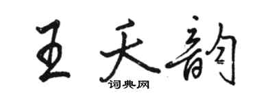 骆恒光王夭韵行书个性签名怎么写