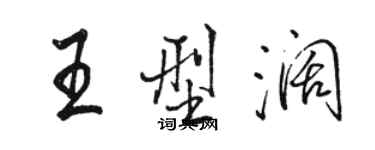 骆恒光王型阔行书个性签名怎么写