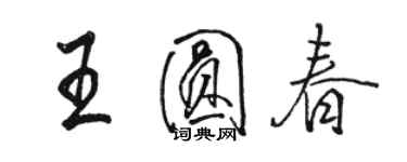骆恒光王圆春行书个性签名怎么写
