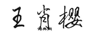 骆恒光王肖樱行书个性签名怎么写