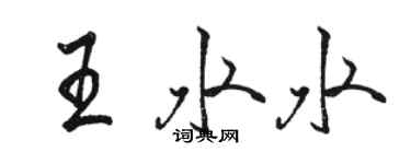 骆恒光王水水行书个性签名怎么写