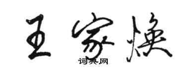 骆恒光王家焕行书个性签名怎么写
