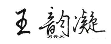 骆恒光王韵凝行书个性签名怎么写