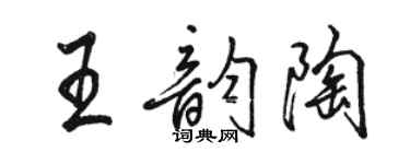 骆恒光王韵陶行书个性签名怎么写
