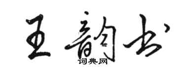 骆恒光王韵书行书个性签名怎么写