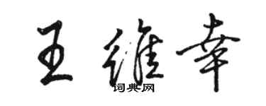 骆恒光王维幸行书个性签名怎么写