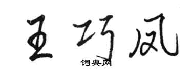 骆恒光王巧凤行书个性签名怎么写