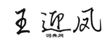 骆恒光王迎凤行书个性签名怎么写