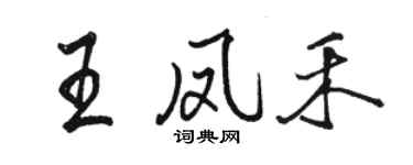 骆恒光王凤禾行书个性签名怎么写