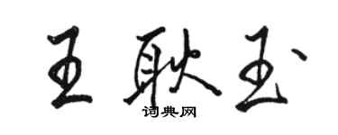 骆恒光王耿玉行书个性签名怎么写