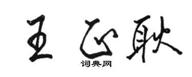 骆恒光王正耿行书个性签名怎么写