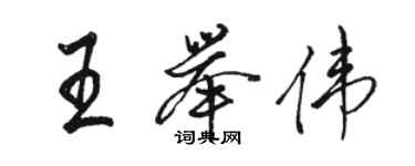 骆恒光王举伟行书个性签名怎么写