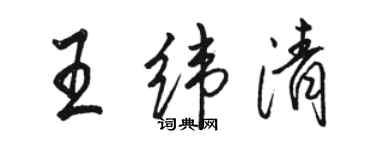 骆恒光王纬清行书个性签名怎么写