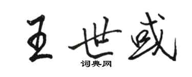 骆恒光王世或行书个性签名怎么写