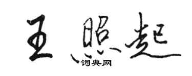 骆恒光王照起行书个性签名怎么写