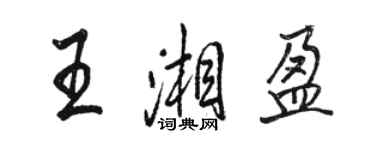骆恒光王湘盈行书个性签名怎么写