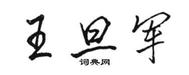骆恒光王旦军行书个性签名怎么写