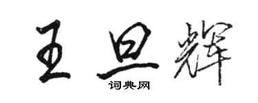 骆恒光王旦辉行书个性签名怎么写