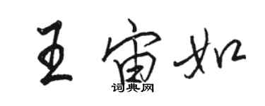骆恒光王宙如行书个性签名怎么写