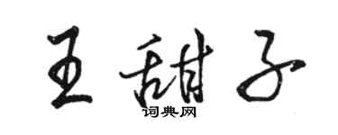 骆恒光王甜子行书个性签名怎么写