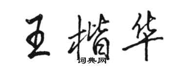 骆恒光王楷华行书个性签名怎么写