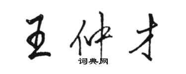 骆恒光王仲才行书个性签名怎么写