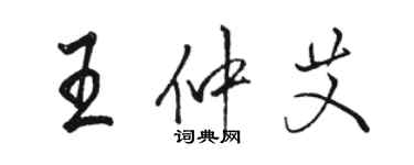 骆恒光王仲艾行书个性签名怎么写